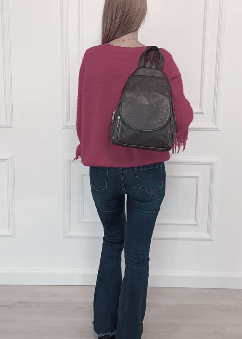 Rucsac cafeniu din piele naturala 8906 122 [2]