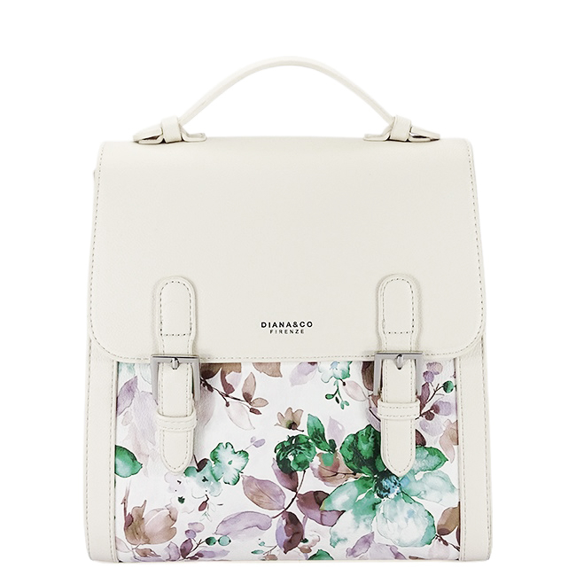 Rucsac crem cu imprimeu floral DHJ731-3 M11