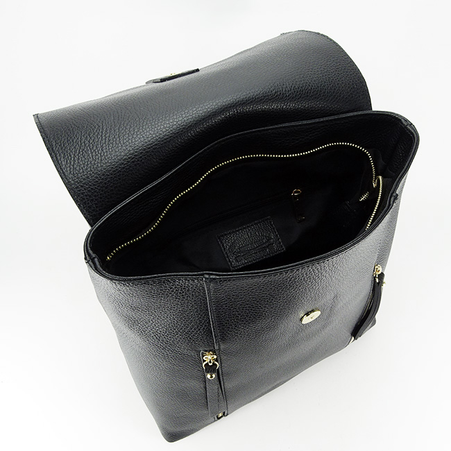 Rucsac din piele naturala 8941 124 Negru [6]