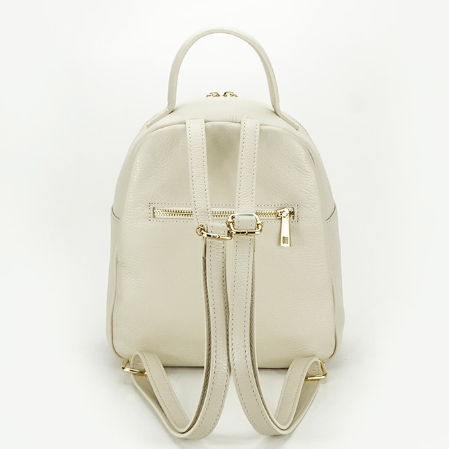 Rucsac din piele naturala 8955 121 Crem [4]
