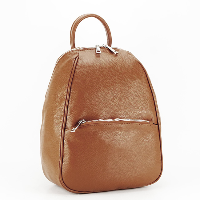 Rucsac din piele naturala cognac Lili 121 [2]