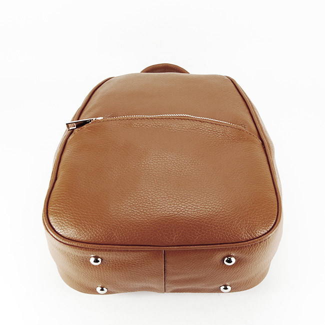 Rucsac din piele naturala cognac Lili 121 [5]