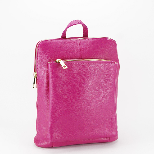 Rucsac din piele naturala fucsia convertibil in geanta 1001 123 [2]