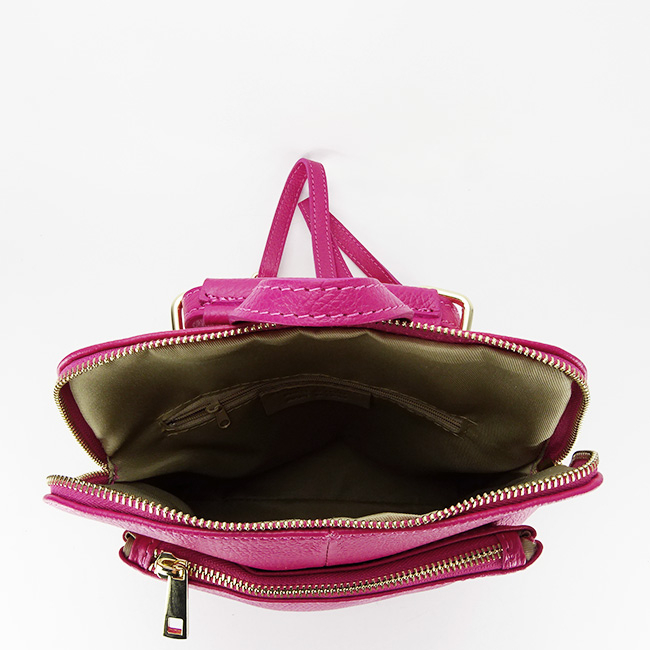 Rucsac din piele naturala fucsia convertibil in geanta 1001 123 [7]