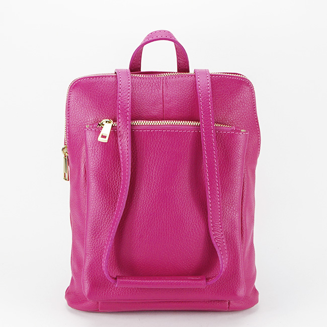 Rucsac din piele naturala fucsia convertibil in geanta 1001 123 [5]