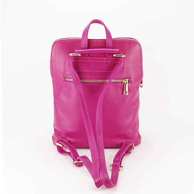 Rucsac din piele naturala fucsia convertibil in geanta 1001 123 [4]