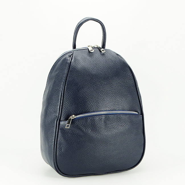 Rucsac din piele naturala Lili 121 Bleumarin inchis [2]
