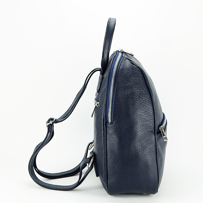 Rucsac din piele naturala Lili 121 Bleumarin inchis [3]