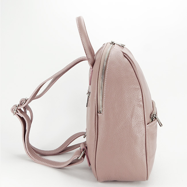 Rucsac din piele naturala Lili 121 Roz [3]