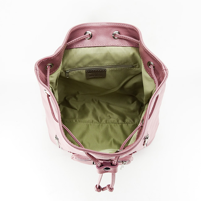 Rucsac din piele naturala Henriette 122 Roz [6]