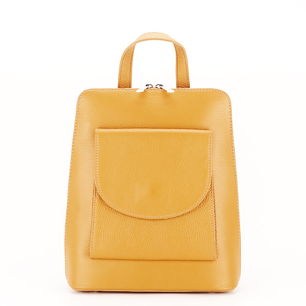 Rucsac piele naturala galben betty