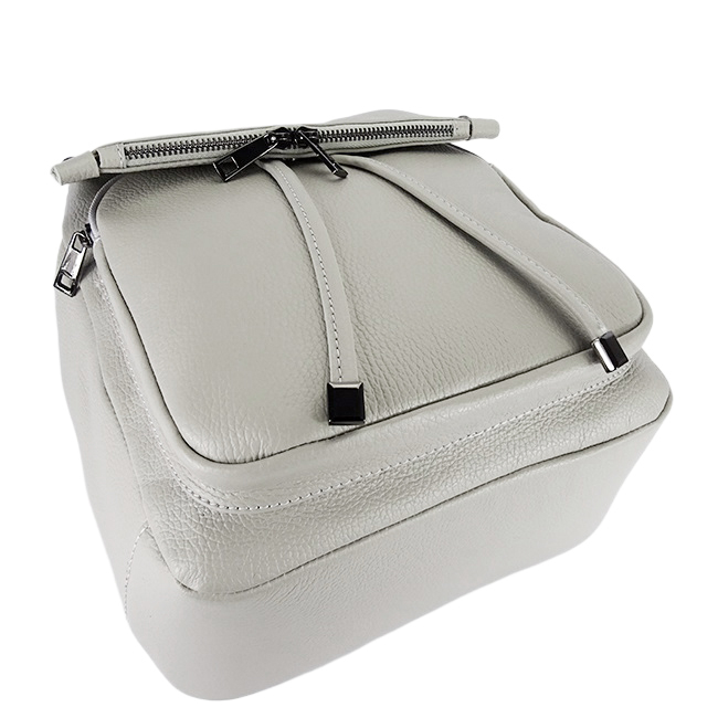 Rucsac gri din piele naturala 8914 M6 [4]