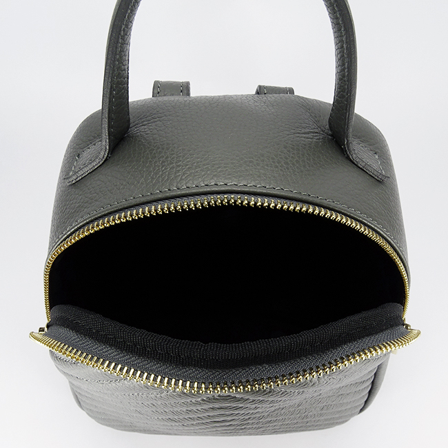 Rucsac gri inchis  din piele naturala 8955 121 [6]