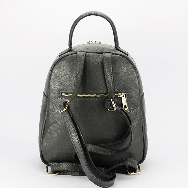 Rucsac gri inchis  din piele naturala 8955 121 [4]