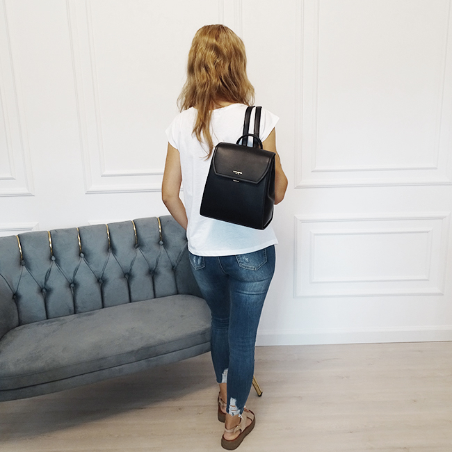 Rucsac negru casual David Jones CM7563 119 [2]