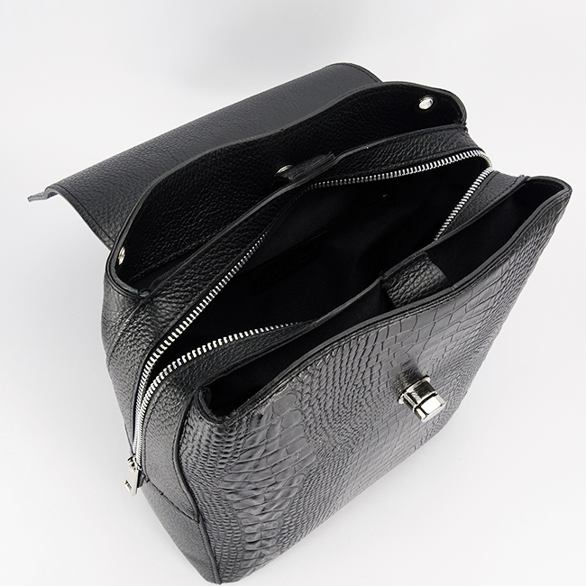 Rucsac 2 in 1 negru din piele naturala 6548-36 123 [8]