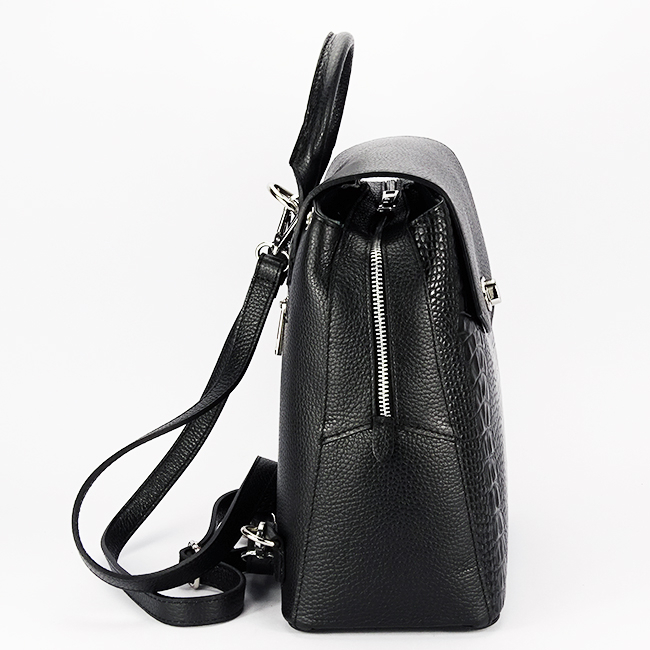 Rucsac 2 in 1 negru din piele naturala 6548-36 123 [3]