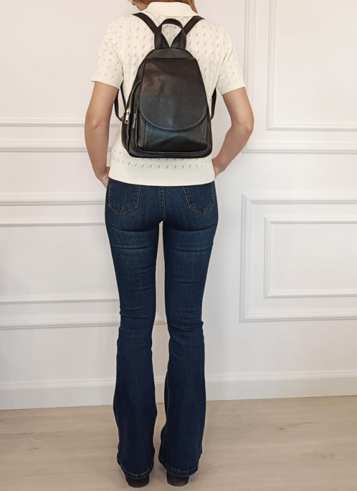Rucsac negru din piele naturala 8906 122 [2]