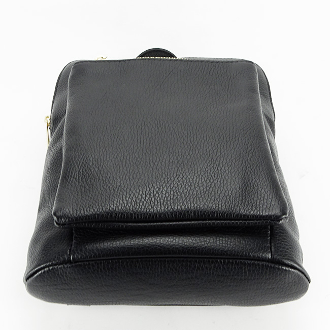 Rucsac din piele naturala negru convertibil in geanta 1001 123 [6]