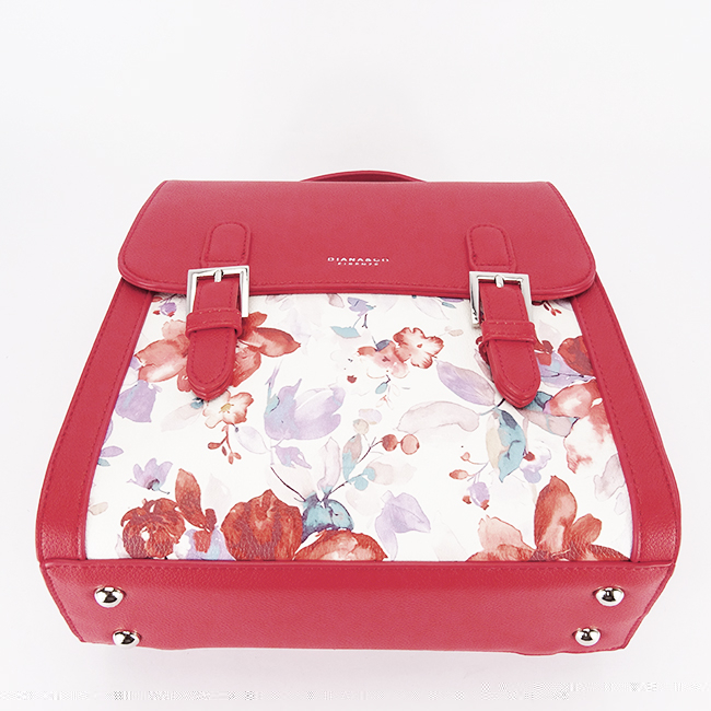 Rucsac rosu cu imprimeu floral DHJ731-3 M11 [5]