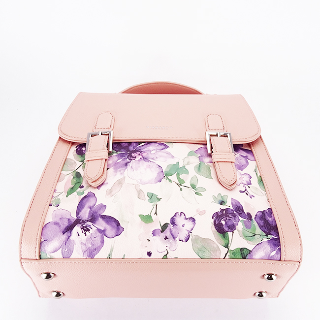 Rucsac roz deschis cu imprimeu floral DHJ731-3 M11 [5]
