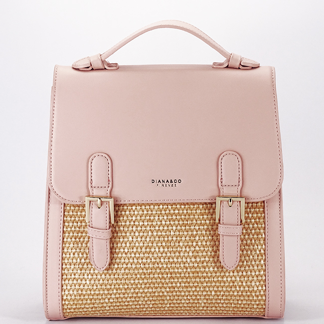 Rucsac roz deschis cu model impletit DHJ727-3 18 [3]