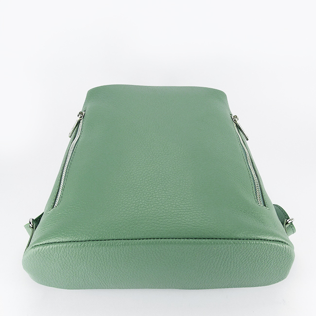 Rucsac verde menta din piele naturala 2 in 1 Lucia 121 [6]