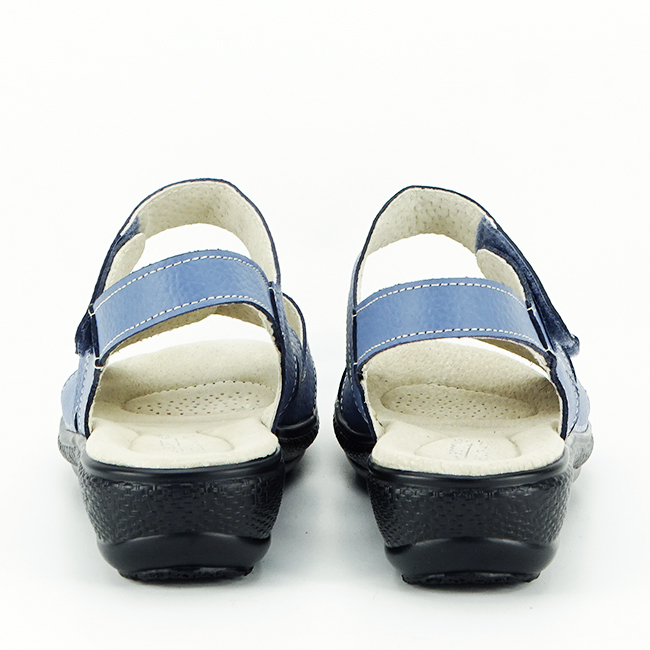 Sandale albastre din piele naturala DLNY7858 M4 [3]