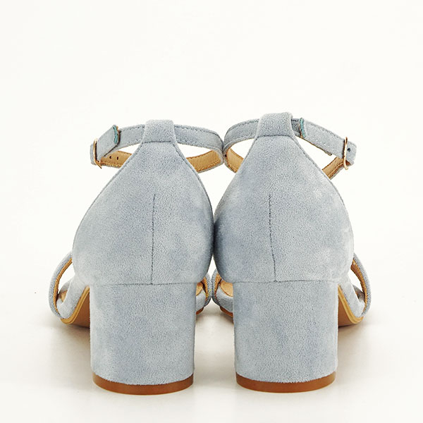 Sandale albastre din velur Lorena [6]