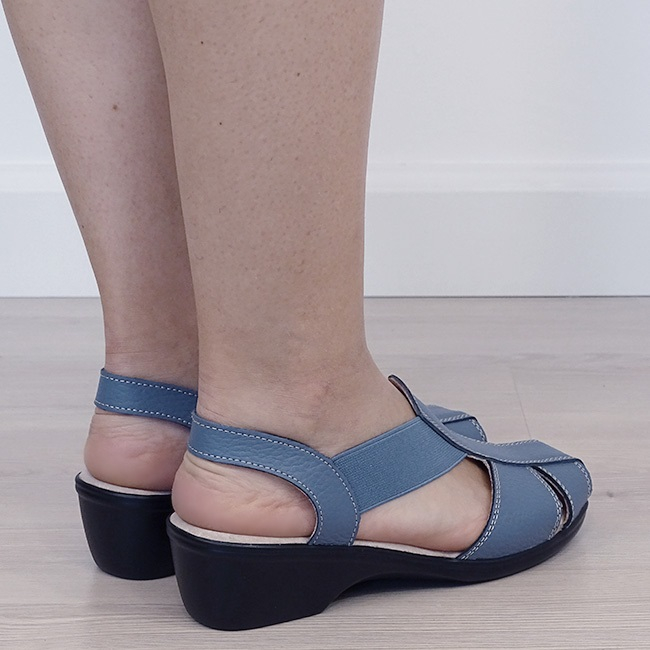 Sandale albastru denim din piele naturala Codruta M5 [5]