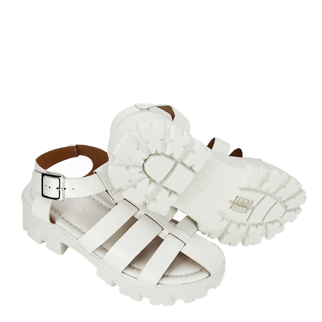 Sandale albe cu talpa groasa N75-5 130 [8]