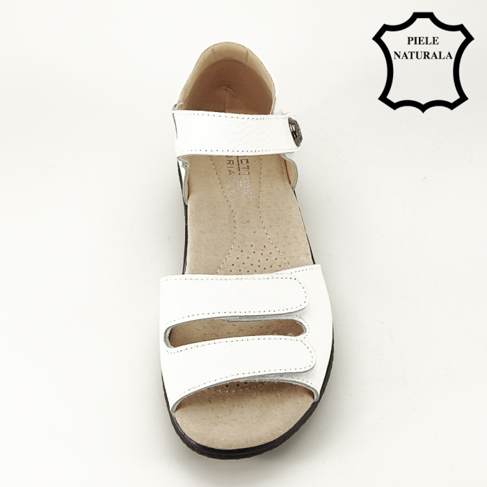 Sandale albe din piele naturala Agata [3]