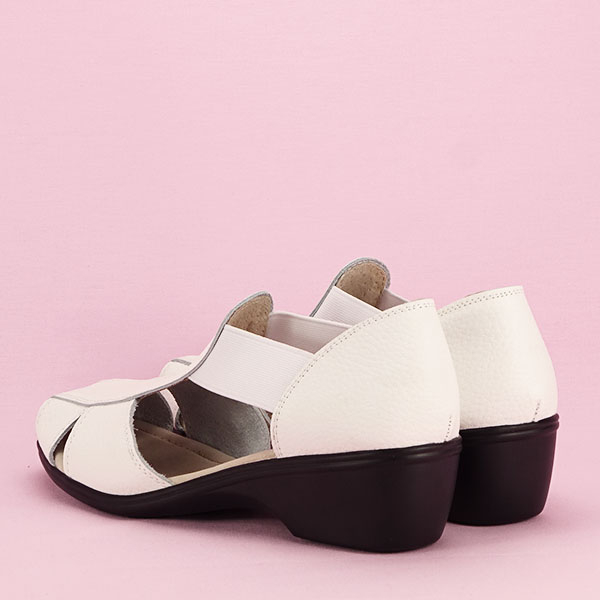 Sandale albe din piele naturala Calypso [4]