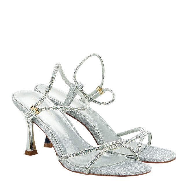 Sandale argintii elegante cu pietricele D-1271 130 [6]