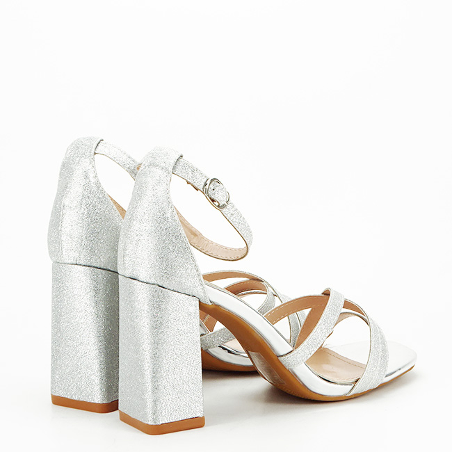 Sandale argintii elegante cu sclipici Y2385-202 131 [5]