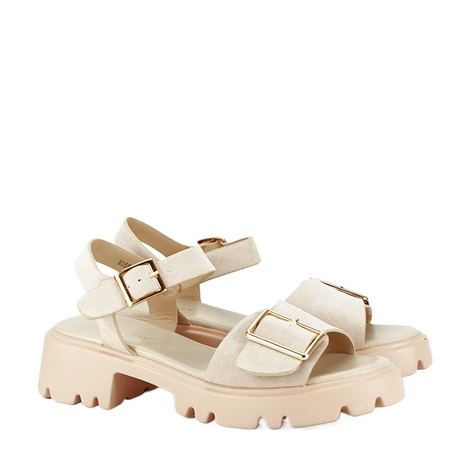 Sandale bej cu talpa groasa 8068 128 [6]