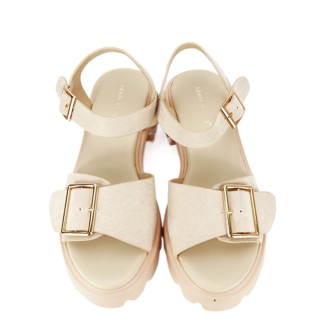 Sandale bej cu talpa groasa 8068 128 [7]