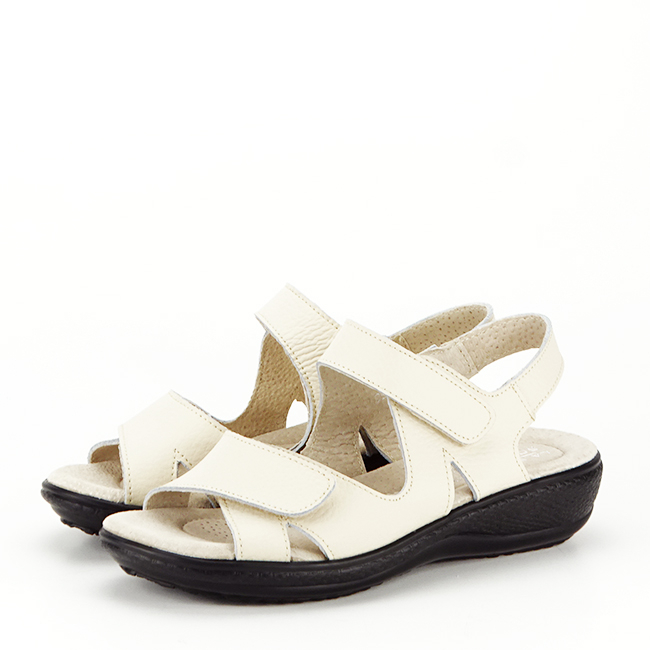 Sandale bej din piele naturala DLNY7858 M4 [2]