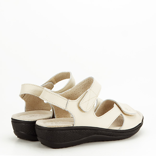 Sandale bej din piele naturala Sara 129 confort [5]