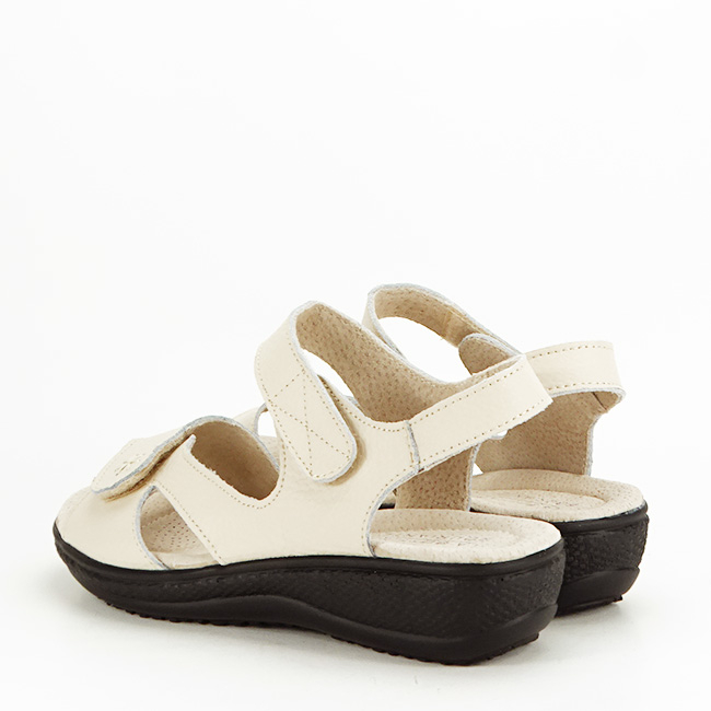 Sandale bej din piele naturala Sara 129 confort [8]