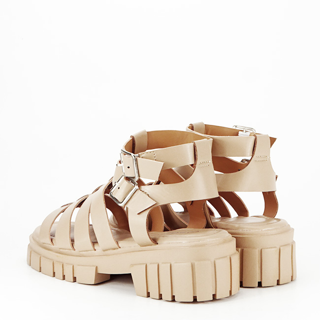 Sandale bej inchis cu talpa groasa N75-6 132 [3]
