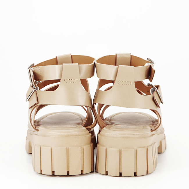 Sandale bej inchis cu talpa groasa N75-6 132 [4]