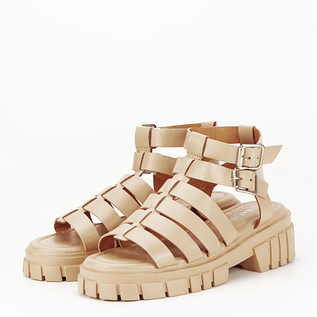 Sandale bej inchis cu talpa groasa N75-6 132 [2]