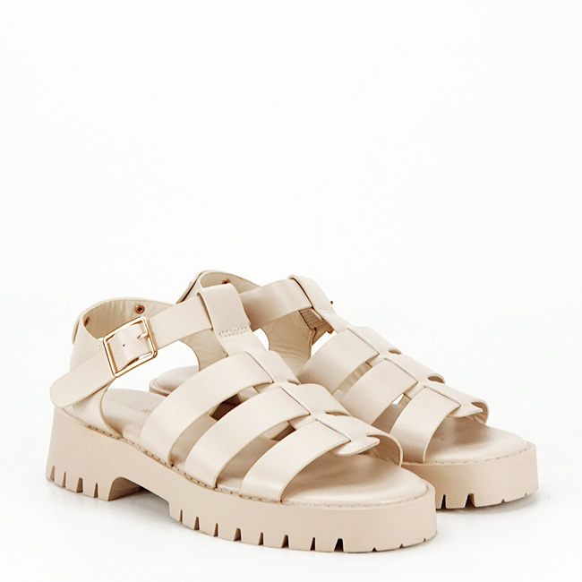 Sandale crem cu talpa groasa 5884 128 [6]