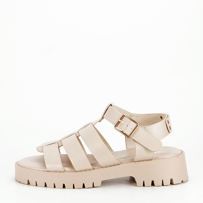 Sandale crem cu talpa groasa 5884 128 [2]