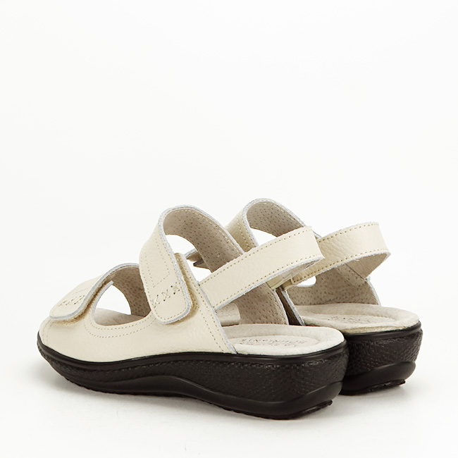 Sandale crem din piele naturala DLNY7855 129 Confort [5]