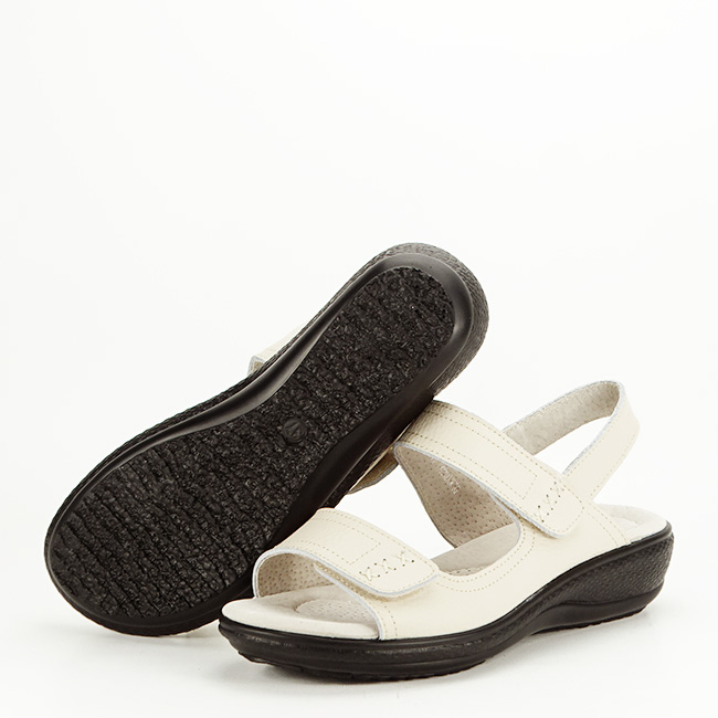 Sandale crem din piele naturala DLNY7855 129 Confort [6]