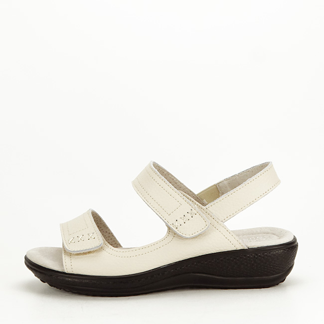 Sandale crem din piele naturala DLNY7855 129 Confort [2]