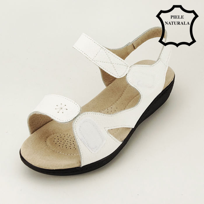 Sandale albe din piele naturala Sara [2]
