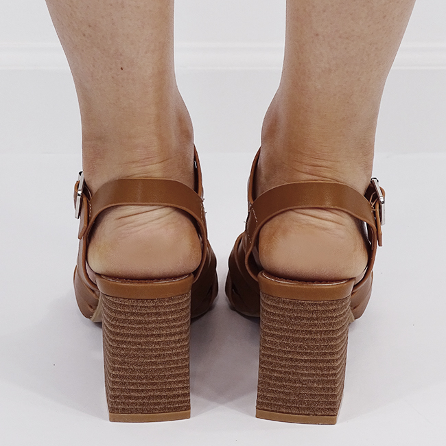 Sandale elegante camel cu toc masiv H8-713 M12 [6]